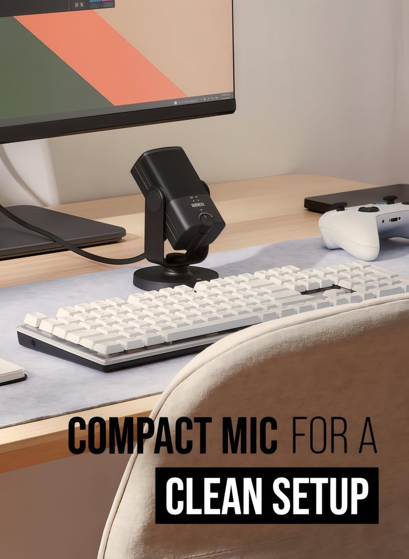 رود RØDE NT-USB ميكروفون USB صغير متعدد الوظائف بجودة الاستوديو، مع برامج مجانية، تستخدم للبودكاست، وتدفق الوسائط، والألعاب، وإنتاج الموسيقى، وتسجيل الآلات الصوتية والموسيقية، (أسود) - Image 5