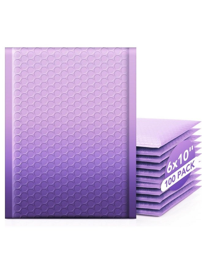 Metronic Bubble Mailers 6X10 Inch 100 Pack Usable Size 6X9'' Gradient Purple Bubble Mailer Waterproof Padded Envelopes For Gift Packaging, Mailing, Makeup, Small Items Bulk - Image 1