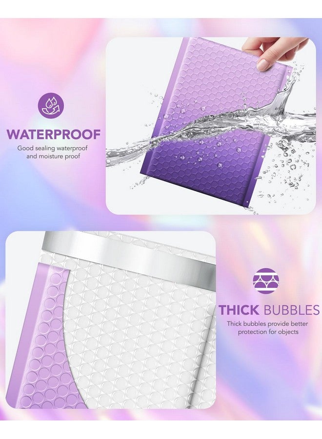 Metronic Bubble Mailers 6X10 Inch 100 Pack Usable Size 6X9'' Gradient Purple Bubble Mailer Waterproof Padded Envelopes For Gift Packaging, Mailing, Makeup, Small Items Bulk - Image 3