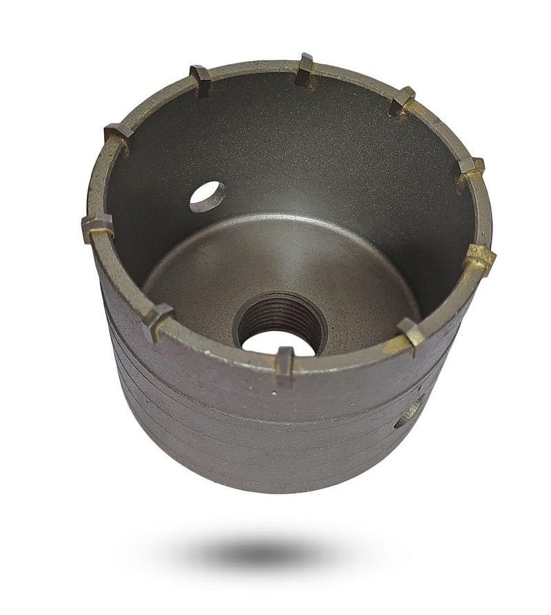 Inditrust Concrete Cement Stone Wall Hole Saw & 350mm Round Rod SDS Plus Shank for Concrete, Cement, Wall & Hole Saw Cutter (90mm hole saw 350mm rod) - Image 3