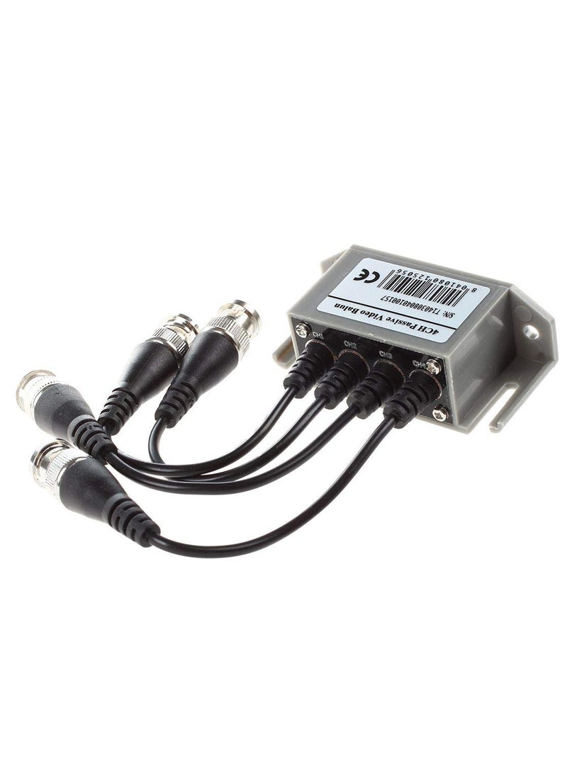 4 Channel Passive UTP Video Balun for CCTV BNC Male to RJ45 CAT5 Transmitter - Image 4