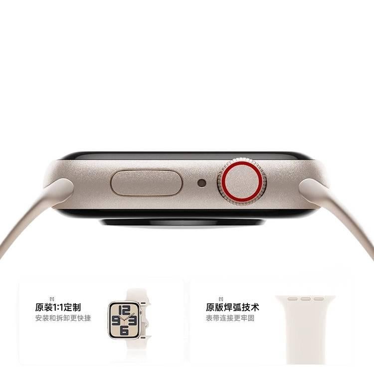 سوار ساعة ذكية سوار رياضي من السيليكون متوافق مع Apple Watch Ultra بملاءمة قابلة للتعديل وحزام بديل للاستخدام اليومي باللون أسود قابل للتعديل - NUR - Image 5