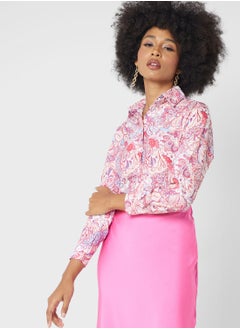 Printed Button Down Shirt
