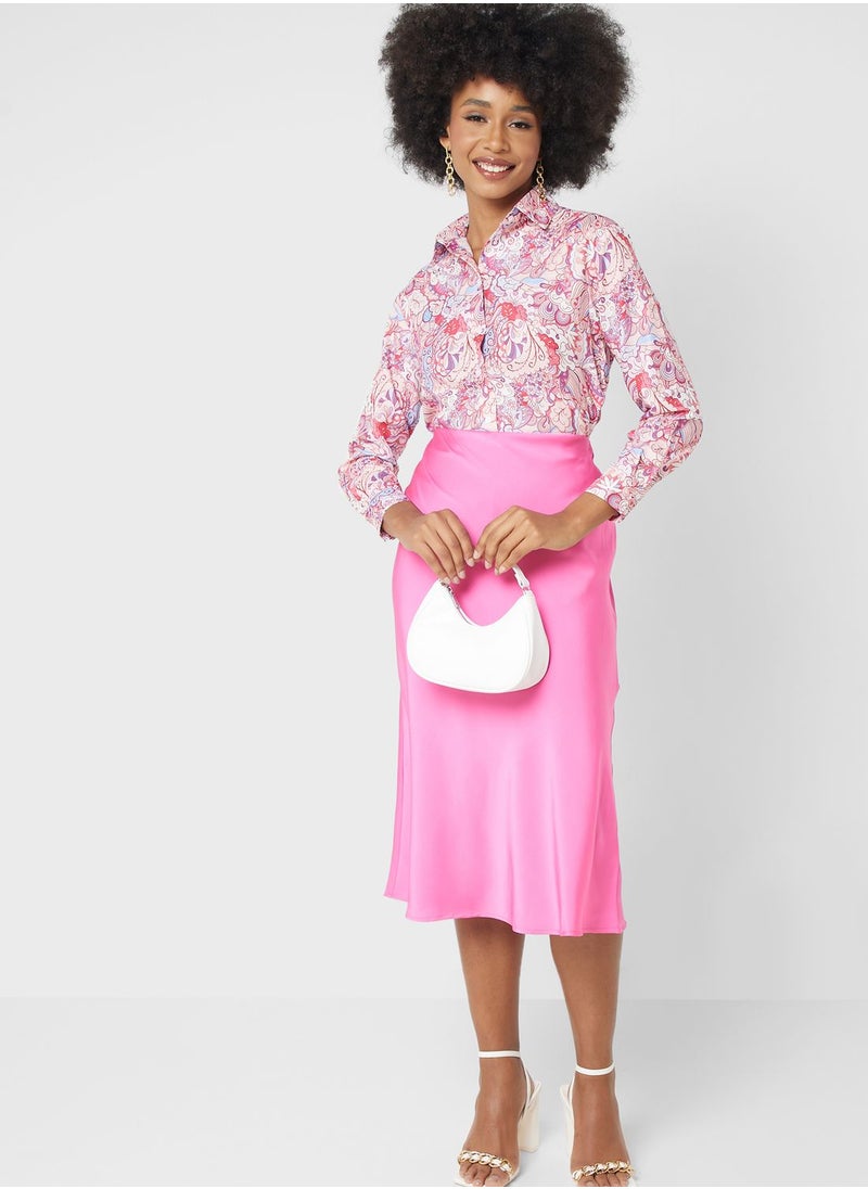 ELLA - Printed Button Down Shirt - Image 1