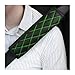 Bittwee Car Seat Belt Pads 2PCS Leather Seatbelt Covers Protect Your Neck and Shoulder More Comfortable Driving Harness Pad for All Cars and Backpack Strap Car Interior Accessories BlackGreen - Image 2