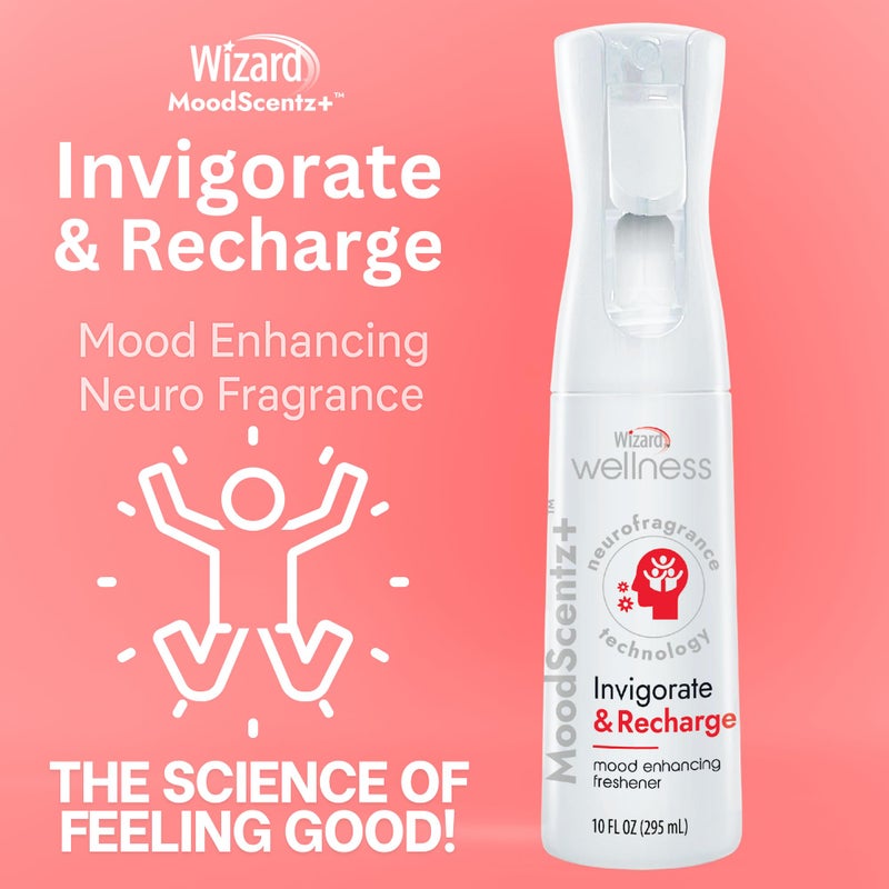 Wizard MoodScentzâ„¢ (Invigorate & Recharge) Patented Science-Backed Mood-Enhancing Room Mist, Non-Aerosol Continuous Fine-Mist Spray with Neuro-Fragrance Technology â€“ 10 Fl Oz - Image 2