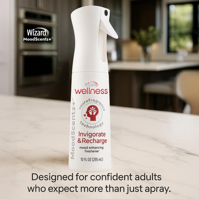 Wizard MoodScentzâ„¢ (Invigorate & Recharge) Patented Science-Backed Mood-Enhancing Room Mist, Non-Aerosol Continuous Fine-Mist Spray with Neuro-Fragrance Technology â€“ 10 Fl Oz - Image 4