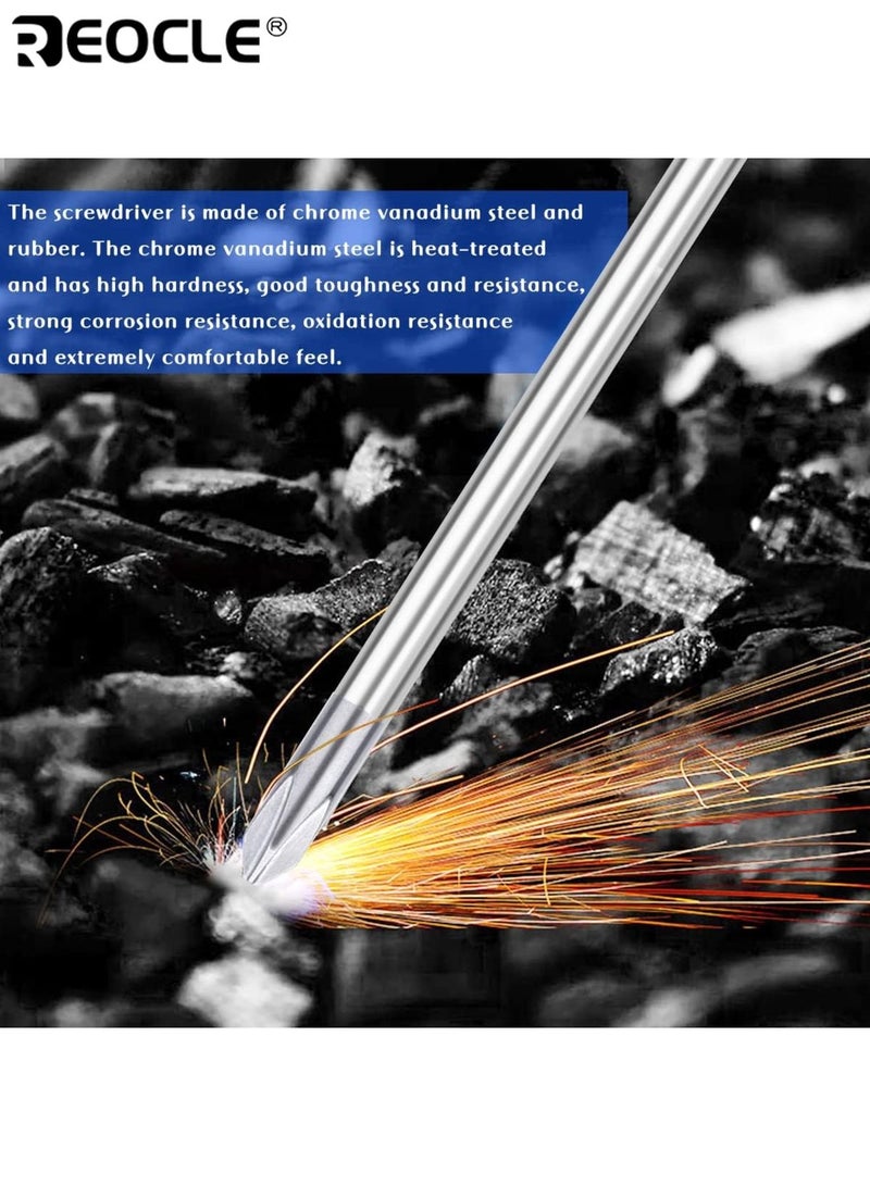 REOCLE 2PCS Magnetic Screwdriver with  High Strength CRV Steel Construction Precision Hand Tool for Home Repair Electronics Maintenance DIY Projects and Professional Use - Image 3