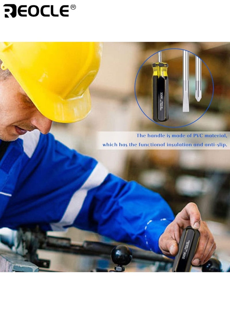 REOCLE 2PCS Magnetic Screwdriver with  High Strength CRV Steel Construction Precision Hand Tool for Home Repair Electronics Maintenance DIY Projects and Professional Use - Image 4