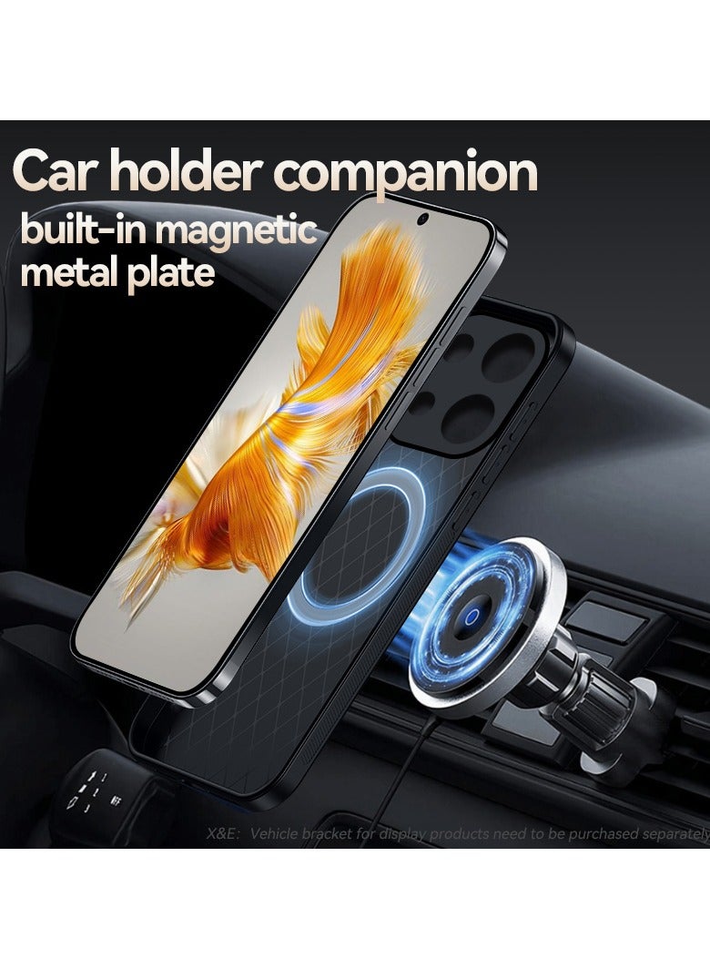 Phone Case Cover Leather TPU Back Case Cover shock resistant Compatible with Redmi Note 13 4G (Black) - Image 2