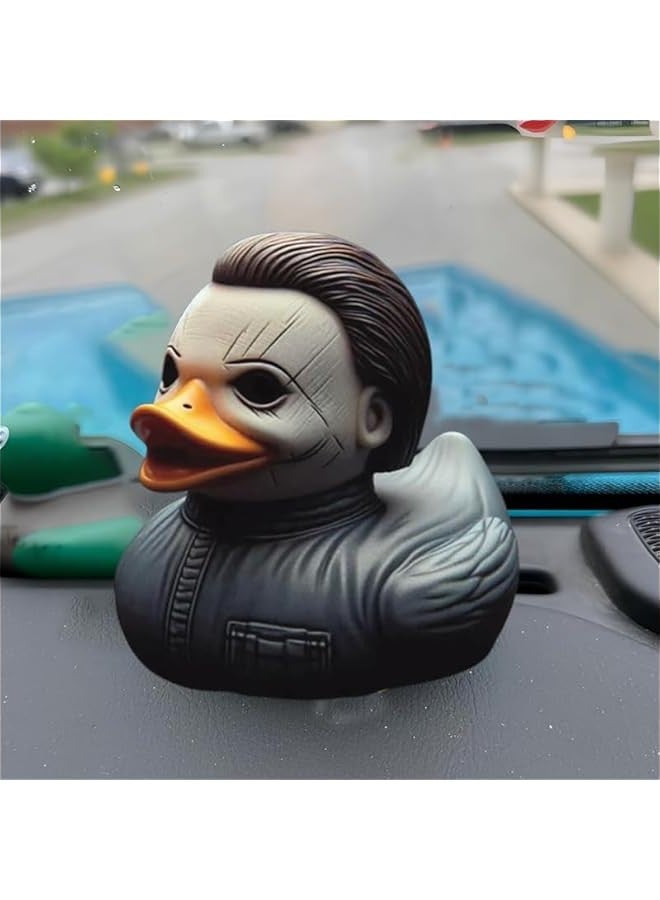 Classic Horror Movie Character Duck,3D  Horror Movie Ducks,Handmade Horror Figures  Duck,for Spooky  Home Desk Car Ornaments Car Décor Accessories (H) - Image 2
