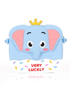 Ogi Mogi Toys Mini Silicone Fidget Bag with Adjustable Strap, Blue Elephant