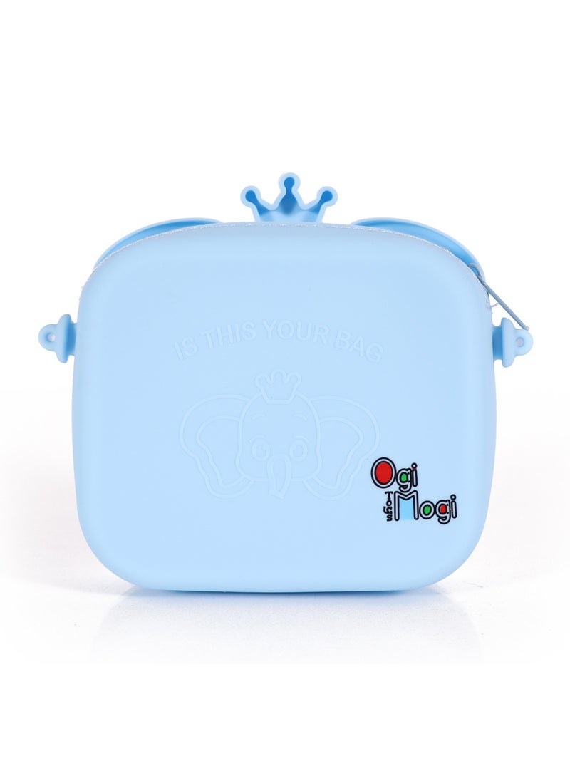 Ogi Mogi Toys - Ogi Mogi Toys Mini Silicone Fidget Bag with Adjustable Strap, Blue Elephant - Image 1