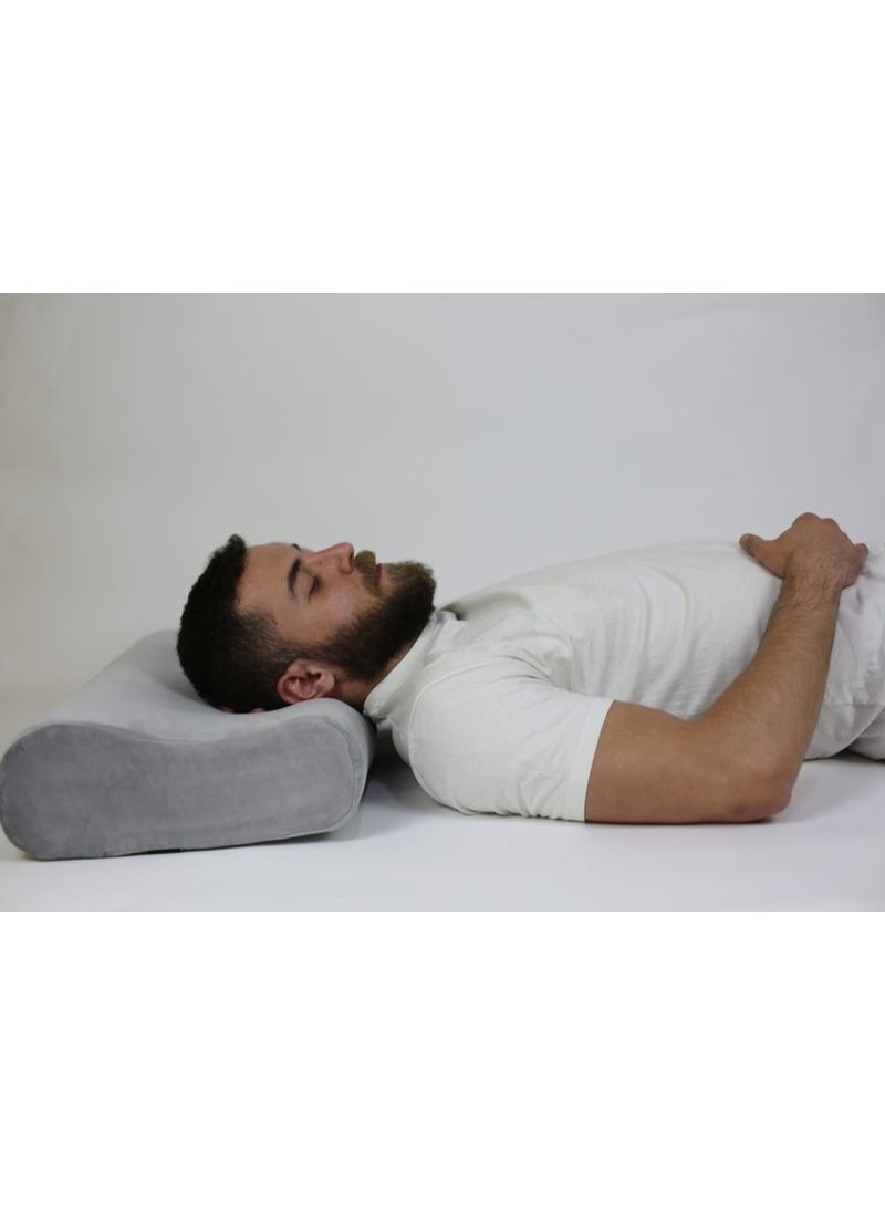 Max Comfort Memory foam medical pillow, comfortable pillow for sleeping, 60*65*13, gray  - Image 3