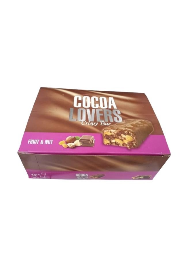 Cocoa lovers Crispy Bar Fruits & Nuts  pack of 12 - Image 2
