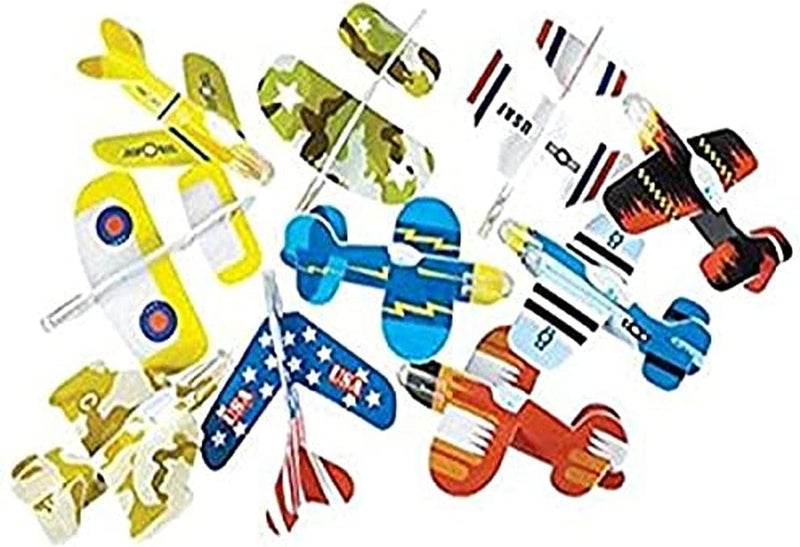 Rhode Island Novelty Foam Glider Assortment - 72 Pack of Colorful Flying Toys - Image 1