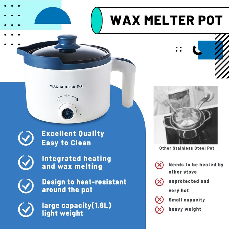 Ksedcon Wax Melting Pot for Candle Making, Electric Wax Melter with Pour Spout,Candle Making Supplies Includes Pouring Pot, Colors Dyes, Wicks, Thermometer - Image 4
