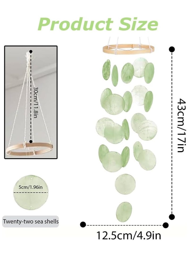 NANAO Shell Wind Chimes, Boho Decoration Dream Catcher, Ocean Theme Wind Chimes, Sunroom Hanging Ornaments,Creativity Garden Hanging Decoration, for Patio, Lawn, Yard - Image 2