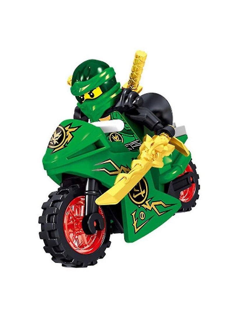 8-Pack Ninjago Motorcycle Set Assembly Building Blocks Mini Dolls Ninja Mini Doll Children'S Gift Desktop Ornaments  - Image 5