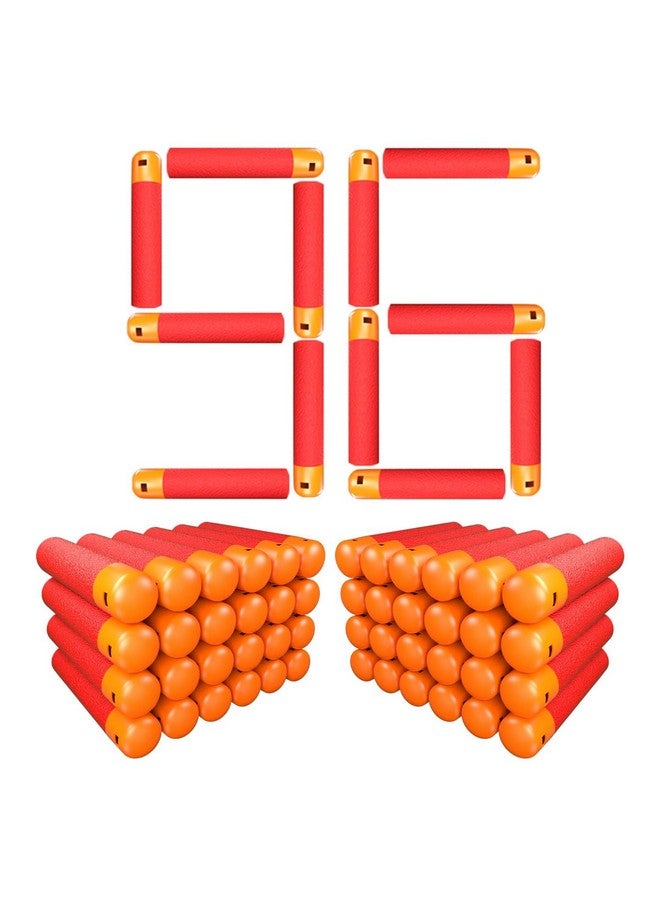 إيكيند سهام رغوية مقاس 9.5 سم متوافقة مع عبوة إعادة تعبئة 96 سهمًا من سلسلة Nerf Elite Mega Series (أحمر) - Image 1