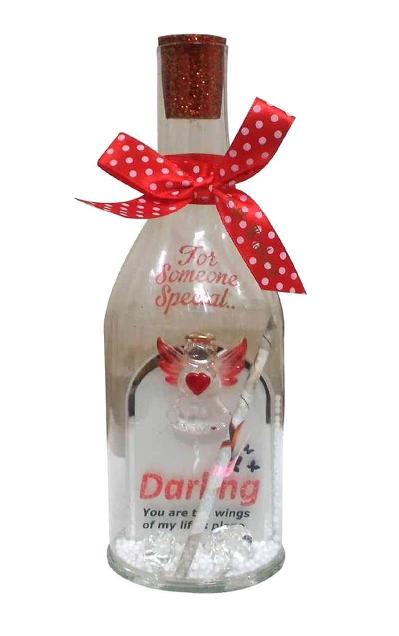 Natali Best Gift For Girlfriend 3 Red Rose Floral Scented Soap with Teddy Bear Message Bottle - Image 3