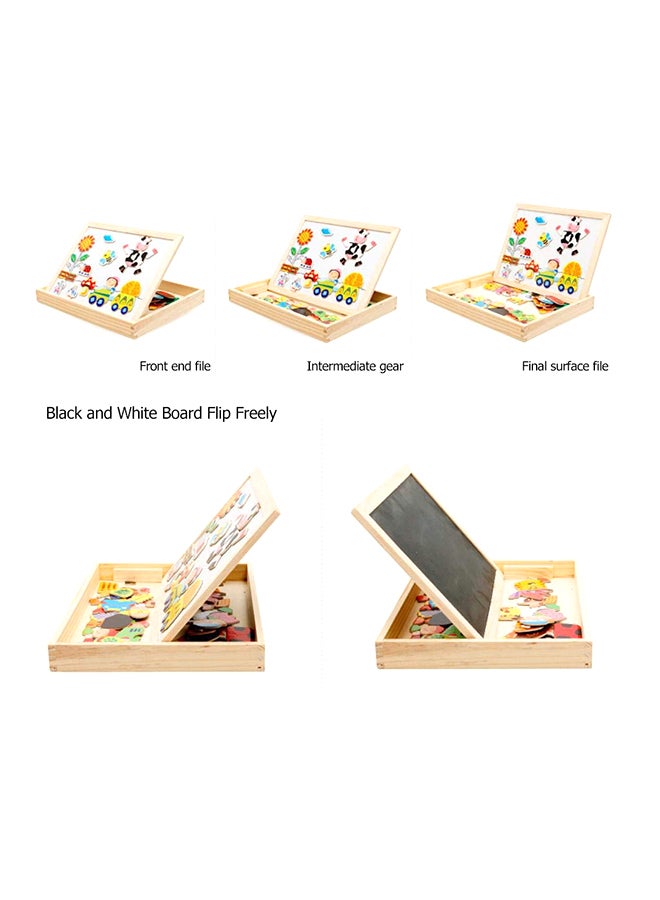 Wooden Magnetic Puzzle Figure Animals Farming Drawing Board Box Kids Educational Toy cm - Image 5