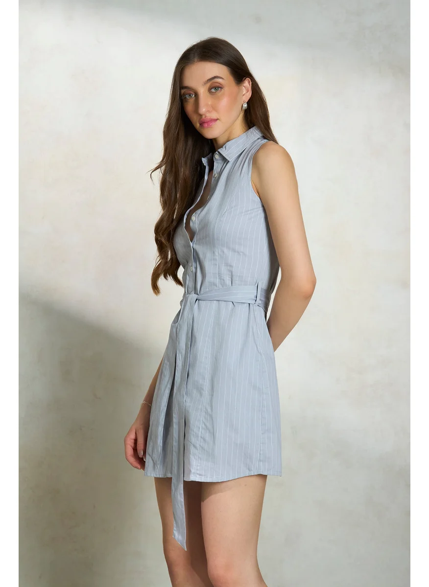 Virgio Striped Sleeveless Dress