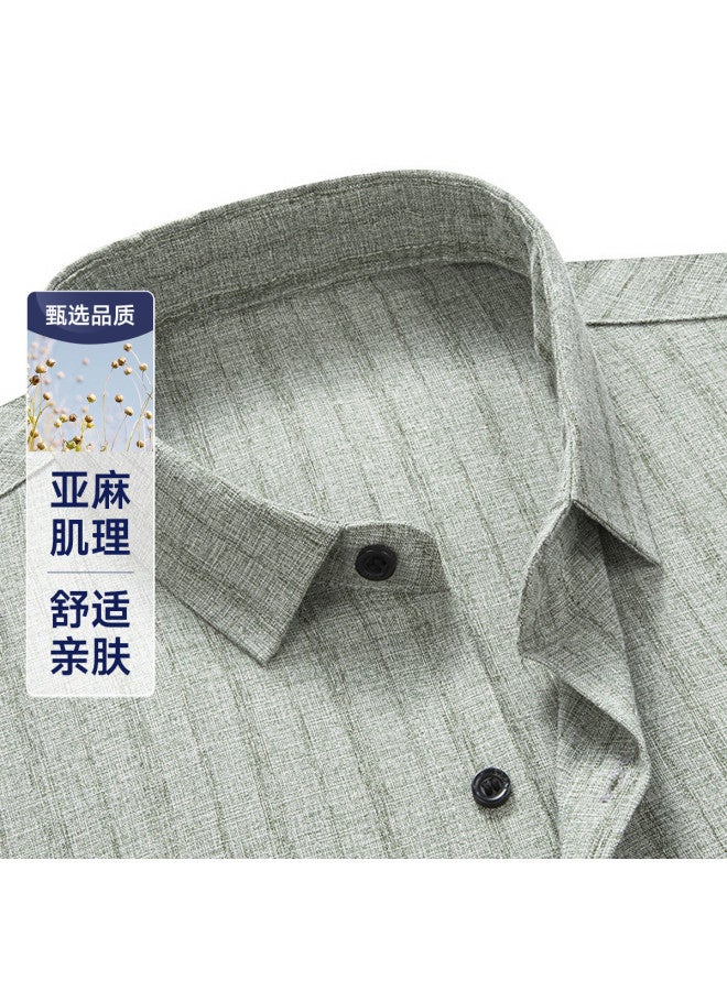 Fapai Long Sleeve Shirt Men's Business Casual Striped Shirt Slim Fit Turn-down Collar Shirt Men - Image 2