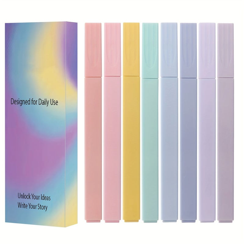 Pastel Highlighter Pens 2 Mixed Colors Round Tip No Seepage For Diary School Office - Image 2