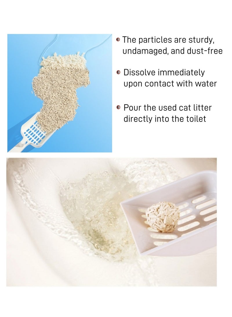 4 حزمة من فضلات القطط ، قابلة للتحلل رائحة لينة التوفو الطبيعية ماصة فضلات القطط ( الأصلي 4 حزمة ، 24L ) - Image 3