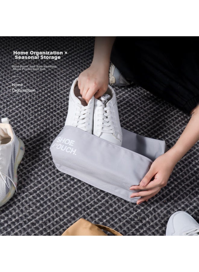 Pack All Shoe Storage Bag Travel Shoe Storage Bag Sports Fitness Stereoscopic Dustproof Shoe Bag Gray - Image 2