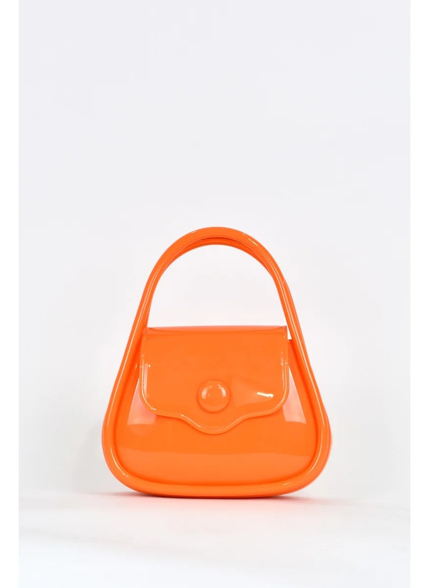 Elatae Women's Shoulder Strap Silicone Crossbody Bag Orange 26660