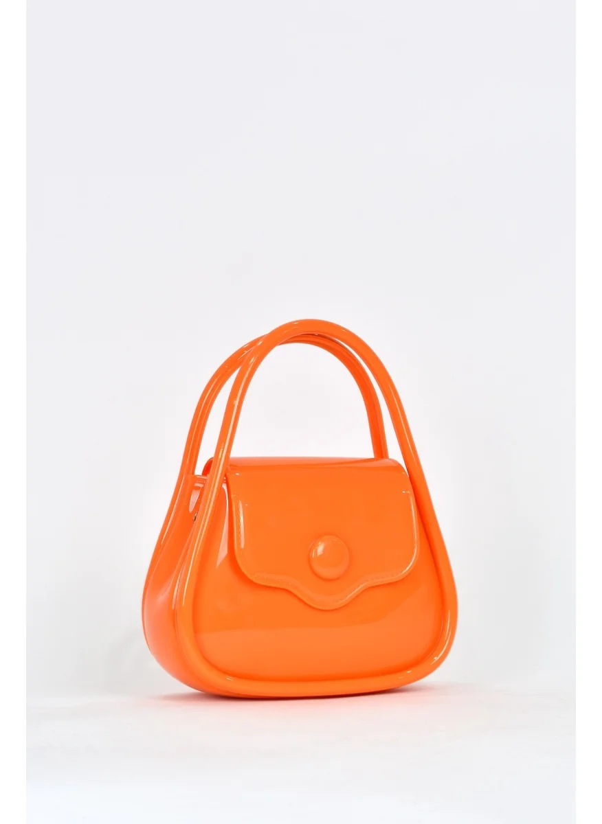 Elatae Women's Shoulder Strap Silicone Crossbody Bag Orange 26660
