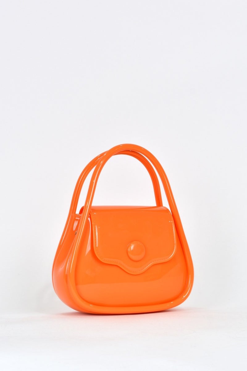 Elatae Women's Shoulder Strap Silicone Crossbody Bag Orange 26660  - Image 2