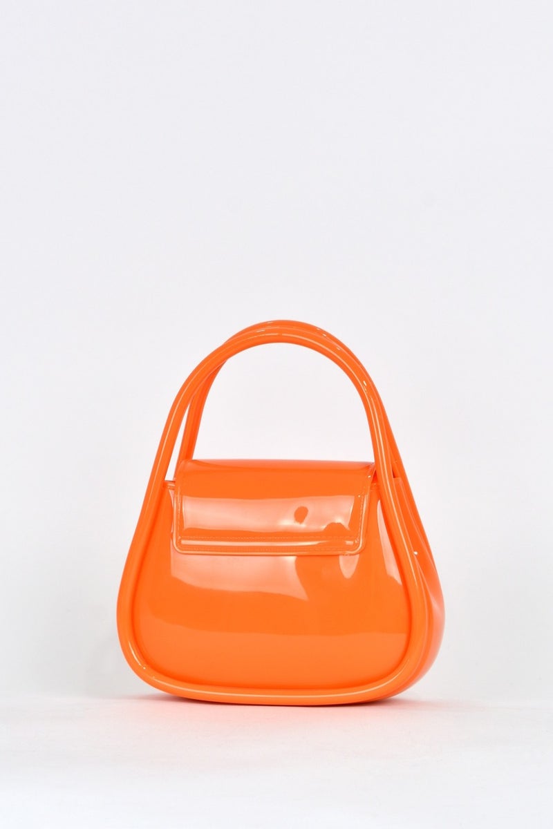 Elatae Women's Shoulder Strap Silicone Crossbody Bag Orange 26660  - Image 5