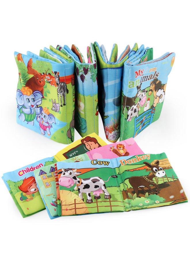 Export Infant Cloth Book Early Education Cognitive Toys Forest Animals English Abc Palm Book Baby Cloth Book - Image 3