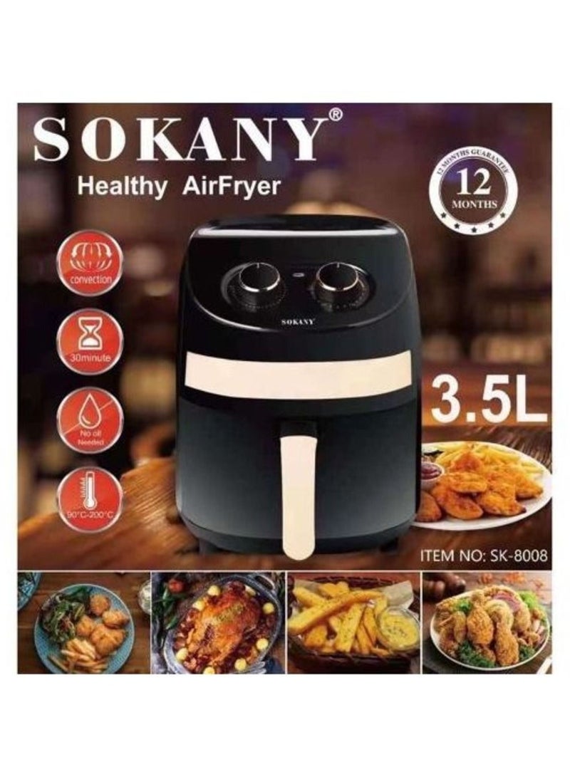 sokany Healthy Air Fryer - 3.5L (SK-8008) - Image 3