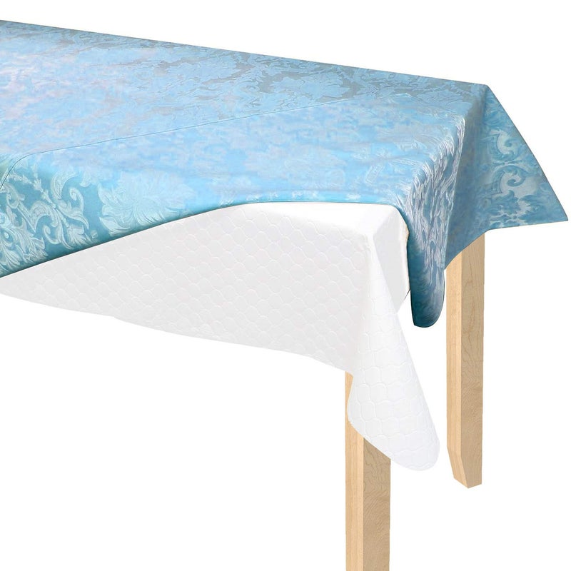 SOFINNI Table Pads Cover Fitted Pad Size  Table Padding Under Tablecloth  Tabletop Scratch Dent Flannel Back Protector Felt Pad Vinyl Cut to Fit Size 54 x 90