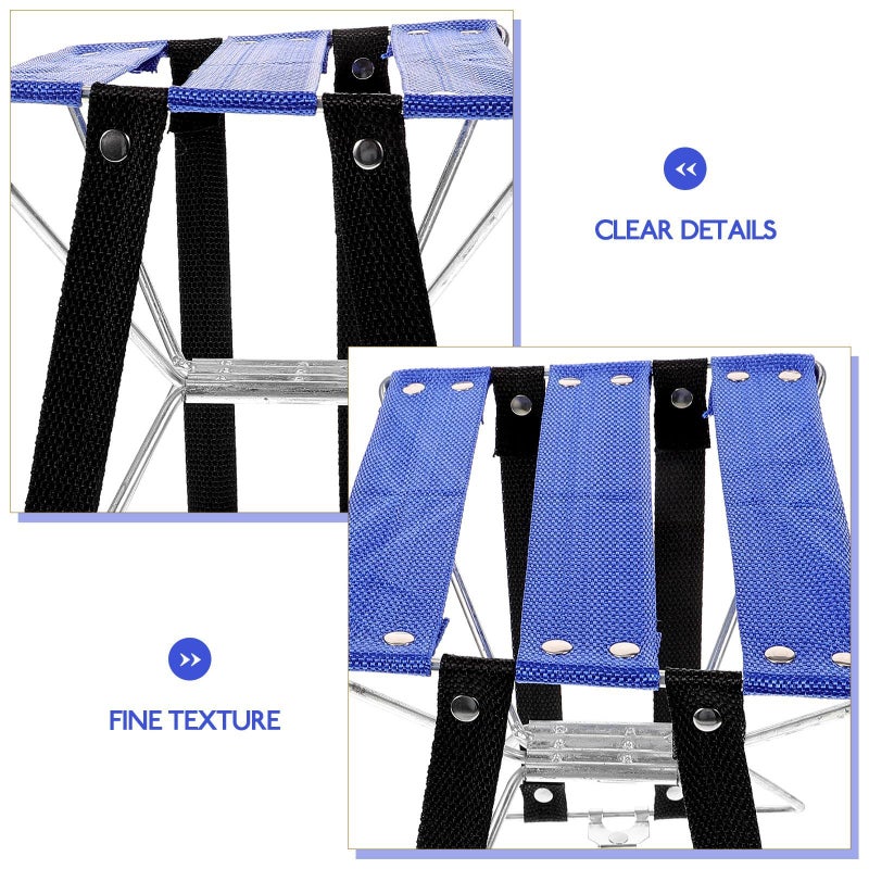 Portable Folding Camping Stool Small Blue Lightweight Seat for Outdoor Hiking Fishing and Subway Use - Image 5