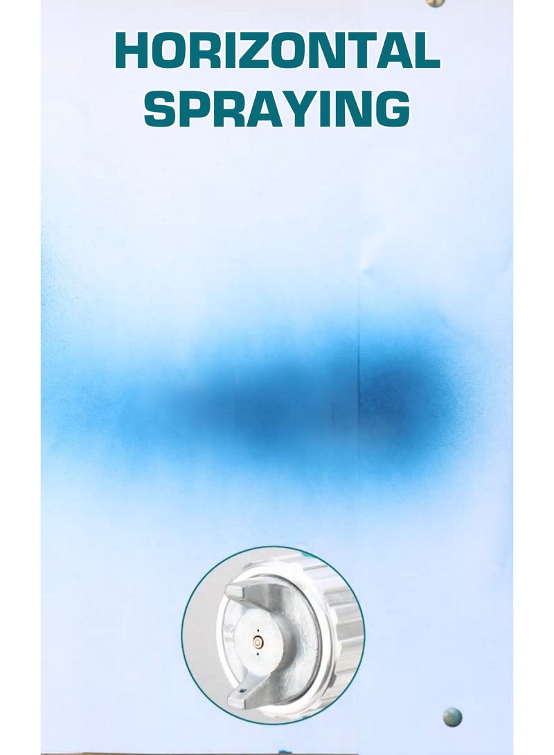 TOTAL Professional Air Spray Gun (1000cc) with 4-Piece Universal Connector Set (EU, USA, Nitto, Italy) - 1.8mm Standard Nozzle, 1000ml Suction Feed Paint Gun for Base Coat - TAT11005 - Image 3