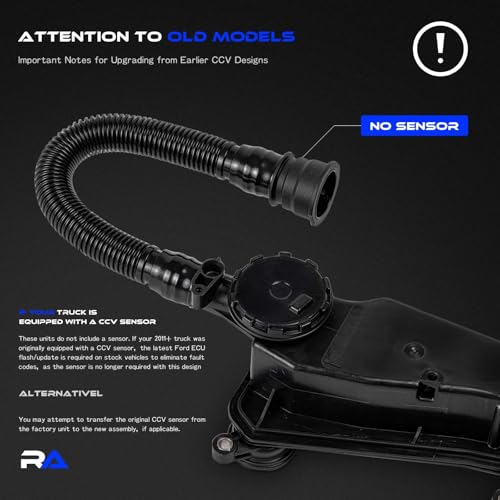 RHAOCZIYAUTO Air Oil Separator Assembly Fit for Ford F250 F350 Super Duty 2023-2024 OR 2011+ 6.7L Powerstroke Diesel - PCV CCV Vent Valve Engine Crankcase - Replace PC3Z-6A785-A, PC3Z6A785A - Image 5