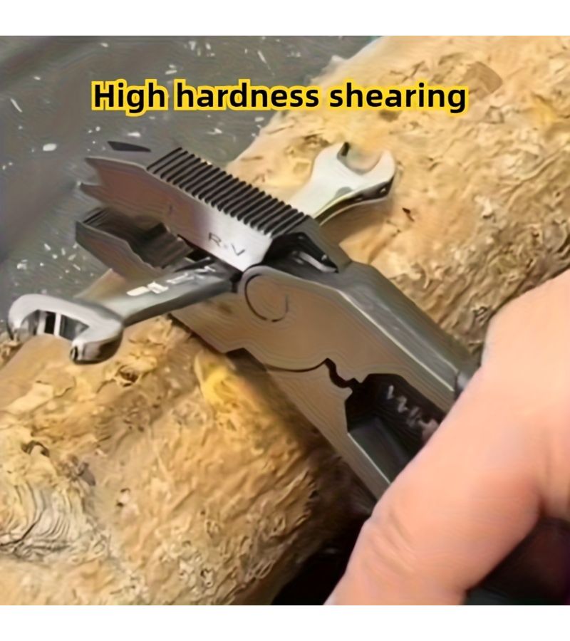 Vanadium Steel Pliers With Non Slip Jaws Multipurpose 1pc Wire Cutting Shearing Stripping Pressing Screwing Tool Durable Corrosion Resistant Industrial Home Use - Image 1