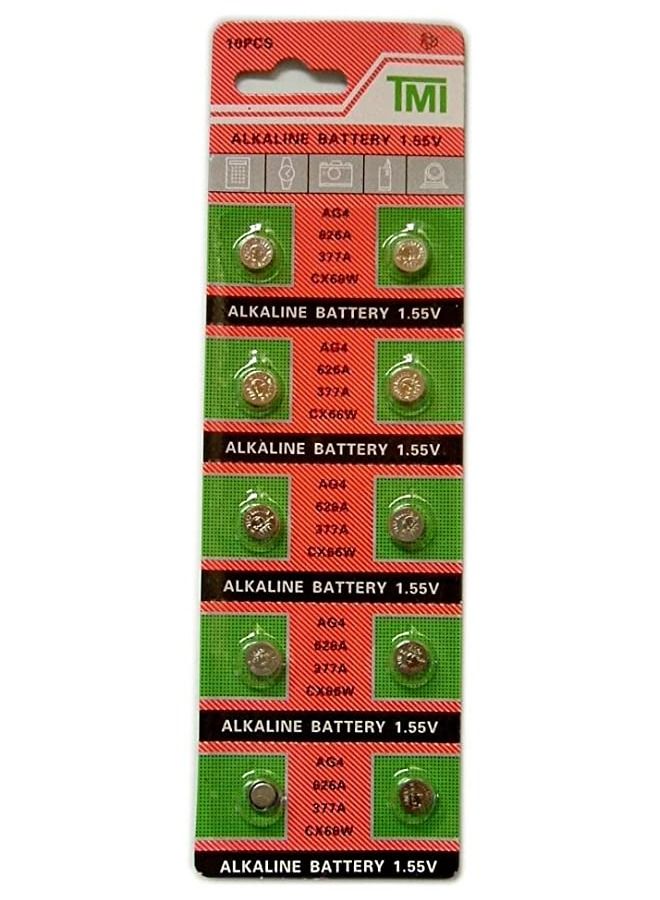 تي ام اي بطارية 1.5 فولت 10  قطع من تي ام آي  AG4 626A 377A CX66W - Image 1