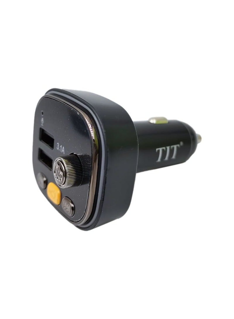 تي اي تي T90C جهاز إرسال FM للسيارة ، جهاز إرسال الصوت اللاسلكي ، التوصيل ، شحن USB 3.1 أمبير لاسلكي - Image 1