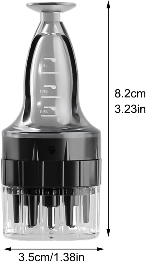 SYCOOVEN SYCOOVEN Scalp Applicator Comb for Hair Scalp Treatment Hair Oil Root Comb Massager for Hair Growth Essential Oil Bottle Black - Image 2