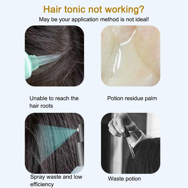 SYCOOVEN SYCOOVEN Scalp Applicator Comb for Hair Scalp Treatment Hair Oil Root Comb Massager for Hair Growth Essential Oil Bottle Black - Image 4