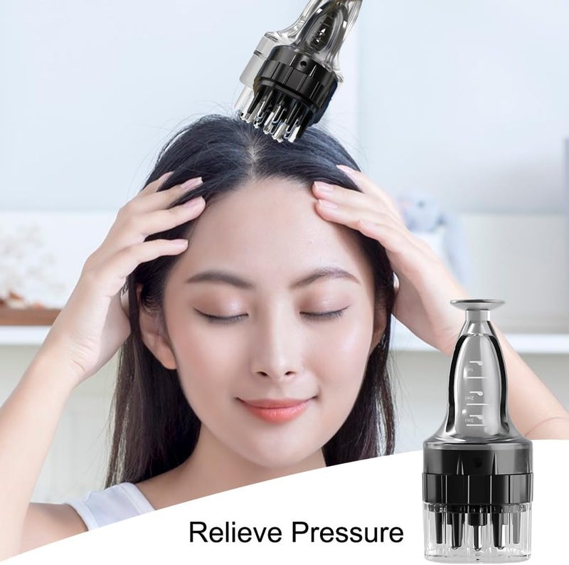SYCOOVEN SYCOOVEN Scalp Applicator Comb for Hair Scalp Treatment Hair Oil Root Comb Massager for Hair Growth Essential Oil Bottle Black - Image 3