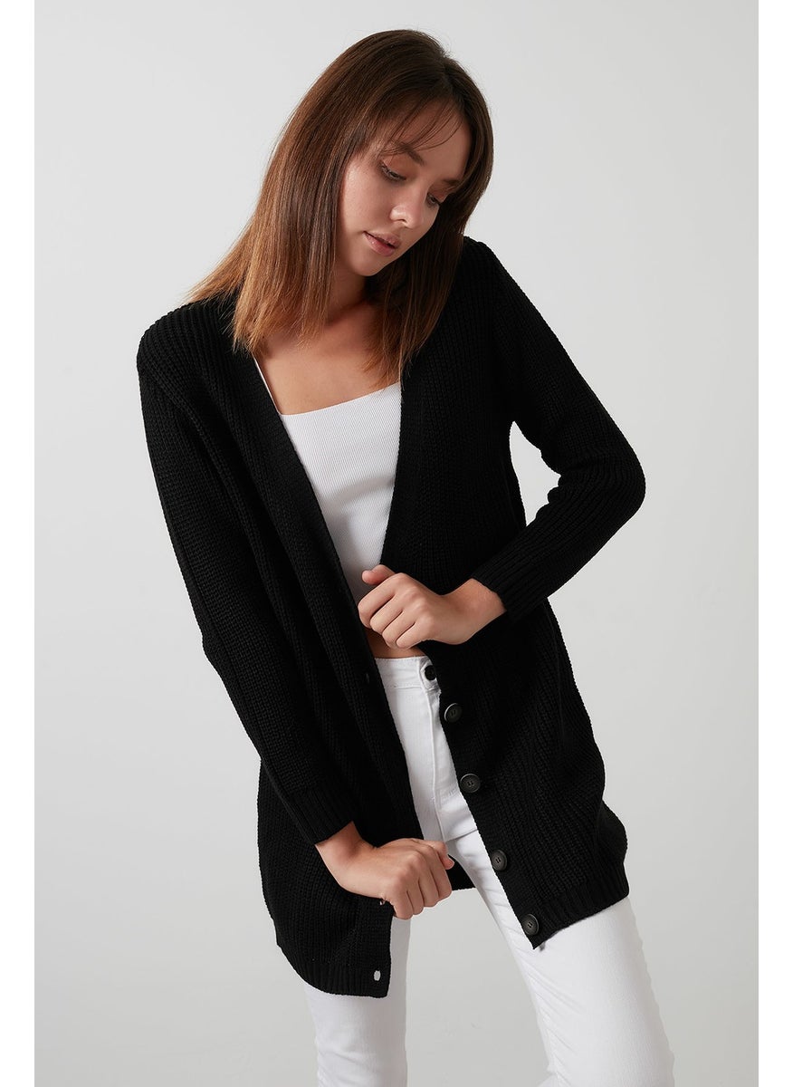Lela 100% Soft Acrylic Knitwear Knitted Long Cardigan Women CARDIGAN 4615044  - Image 3