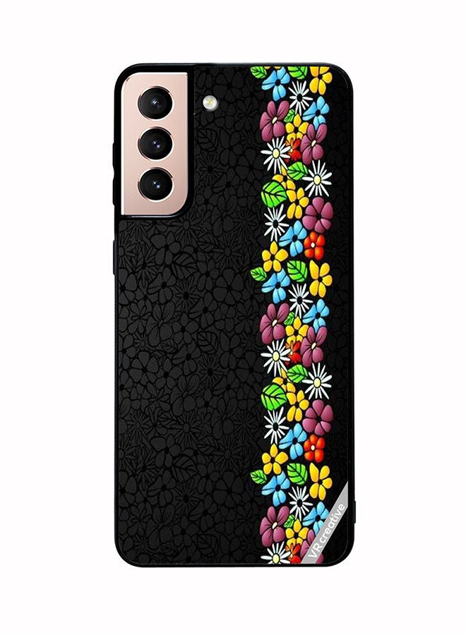 VR CREATIVE Protective Case Cover For Samsung Galaxy S21 Plus 5G Flower Design Multicolour - Image 1