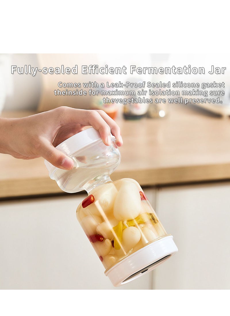 Generic - Wet And Dry Separation Pickle Jar With Fork Kitchen Wet And Dry Separation Pickle Jar With Fork Kitchen Food Sealing And Fresh-Keeping Storage Jar Food Sealing And Fresh-Keeping Storage Jar - Image 1